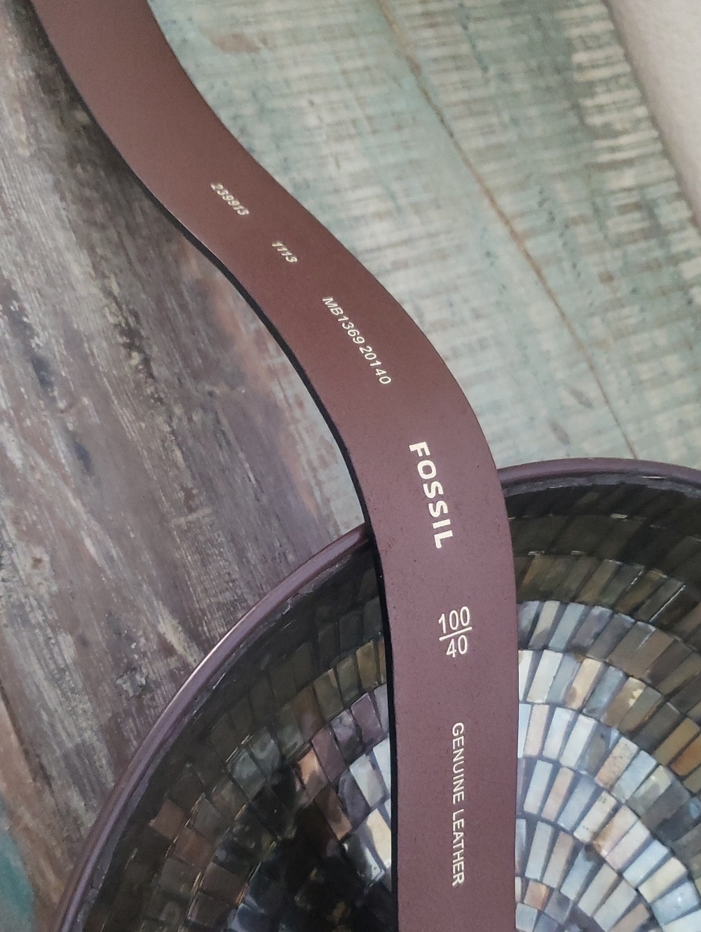 Fossil Wrapped Buckle Belt